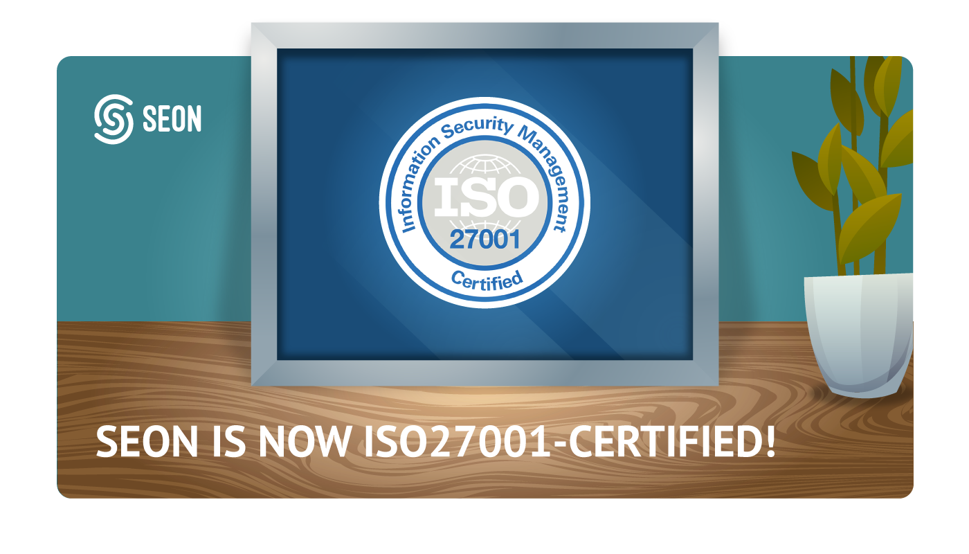 SEON ISO27001 certification graphics
